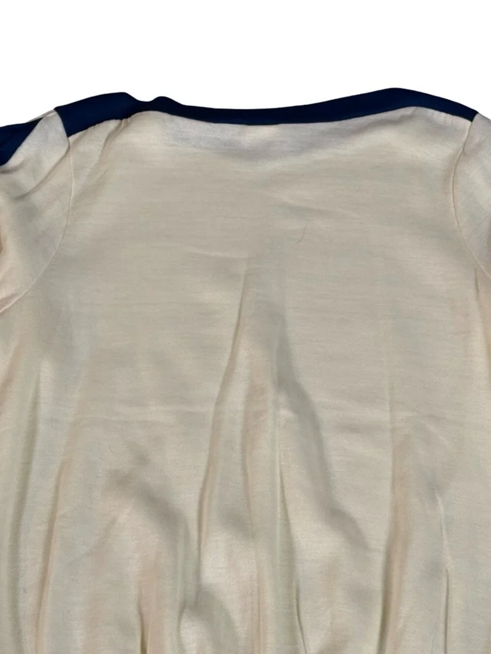Vintage 1980s Randy Plus Cream Navy Acrylic Sweater Men’s Large
